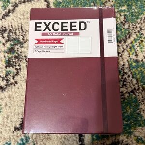 EXCEED A5 Ruled Journal Notebook - Burgundy Red